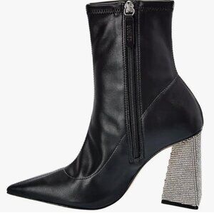 Schutz Cyrus Pointed Toe Bootie in Cristal, Size US 7